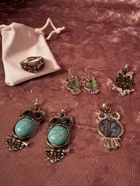 Miscellaneous Owl Jewelry Parts Lot